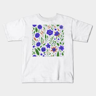 Seamless pattern with flowers and leaves Kids T-Shirt